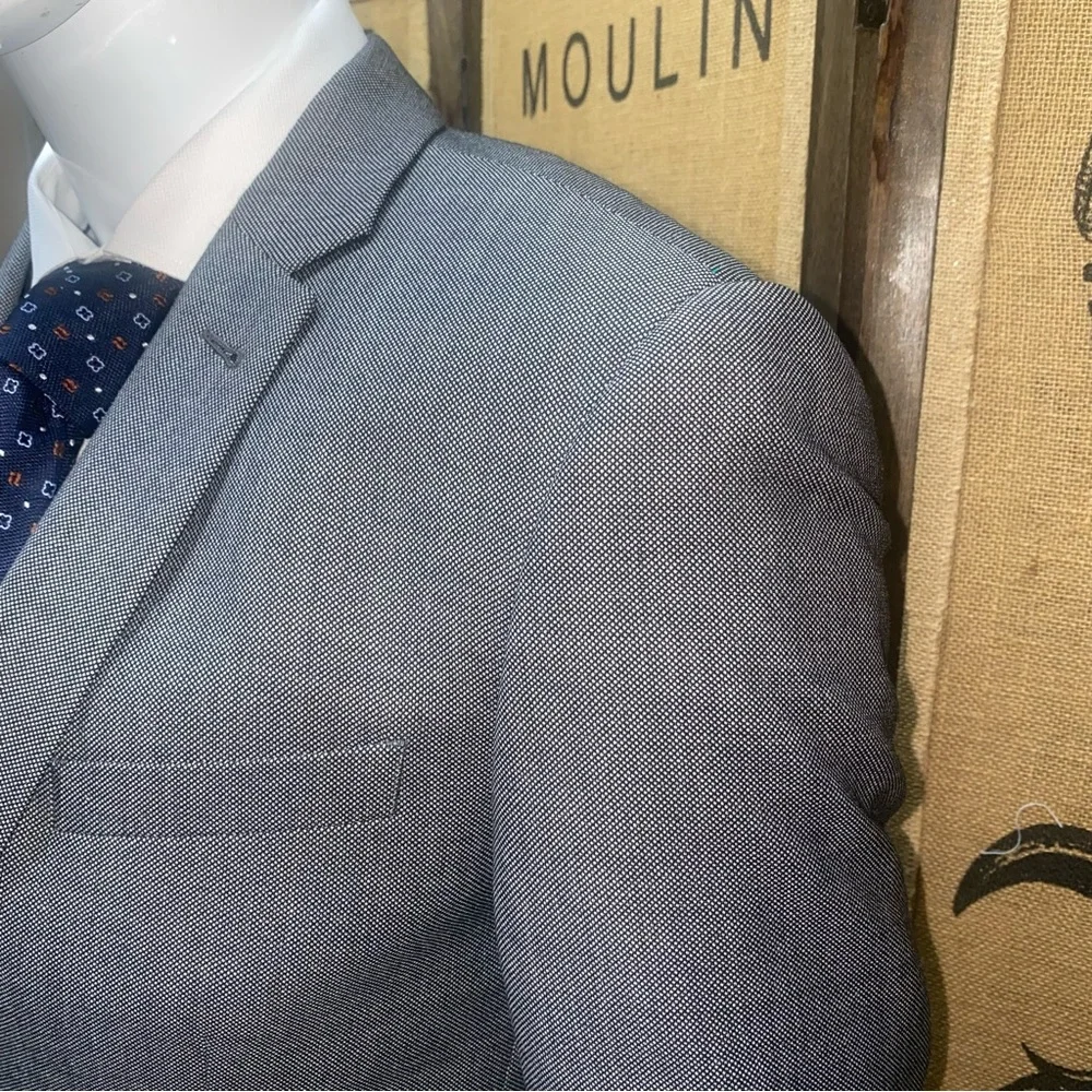 John Varvatos Gray Two-Button Blazer, 38R
